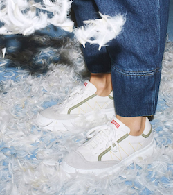 Camper slippers on a feathered floor